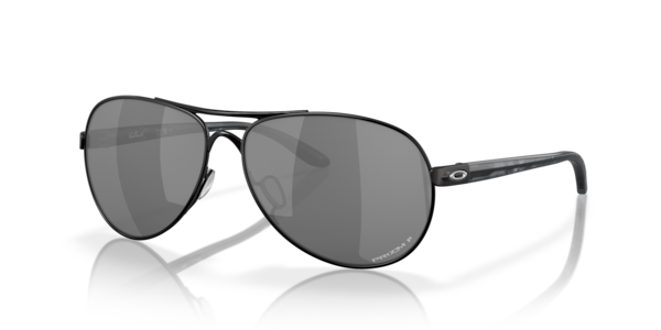 Óculos de sol Oakley Feedback OO4079, formato cat-eye, armação em c-5 metal preto polido + haste em acetato, lente prizm preta polarizada