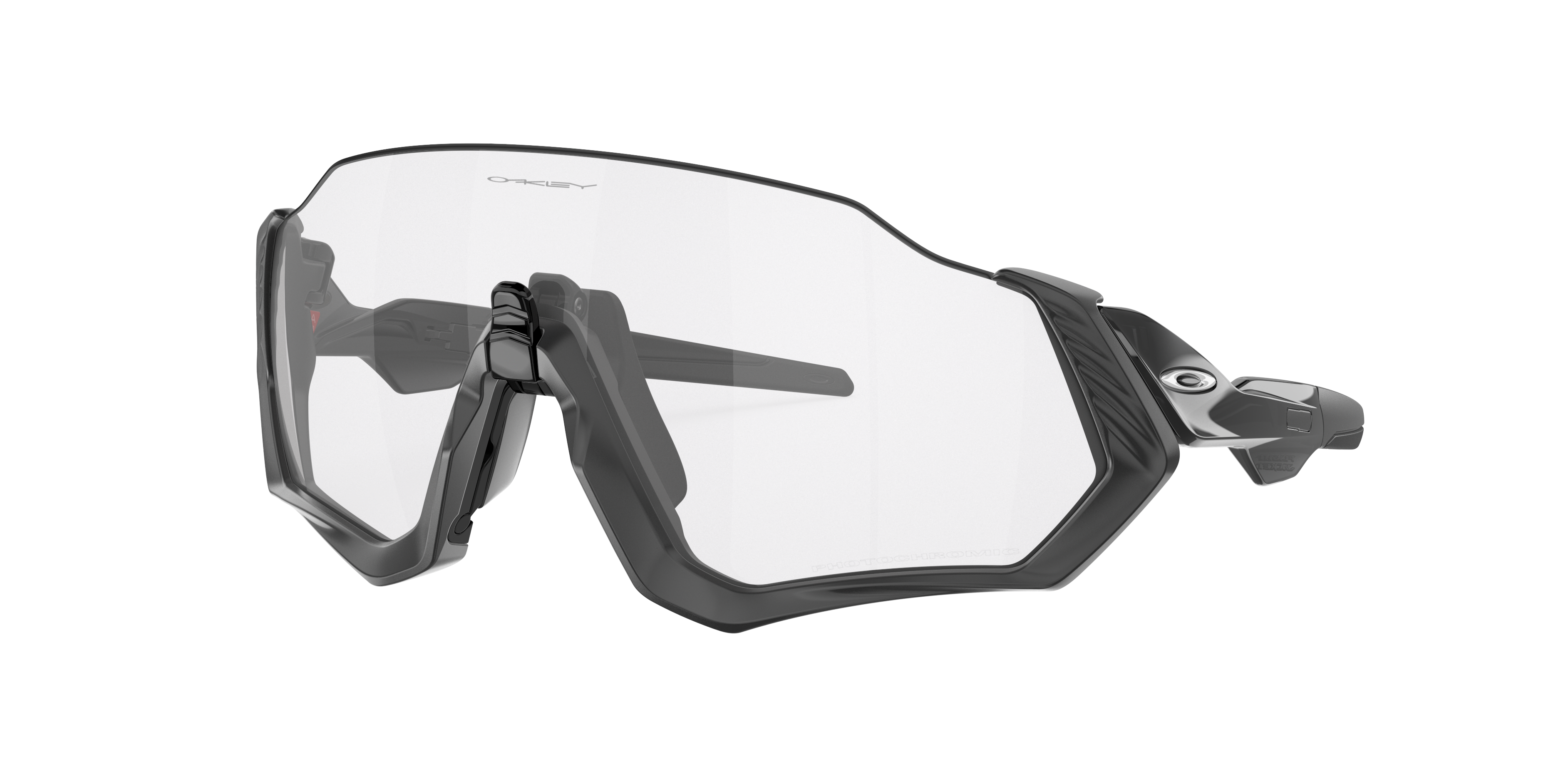 oakley flight jacket clear lens