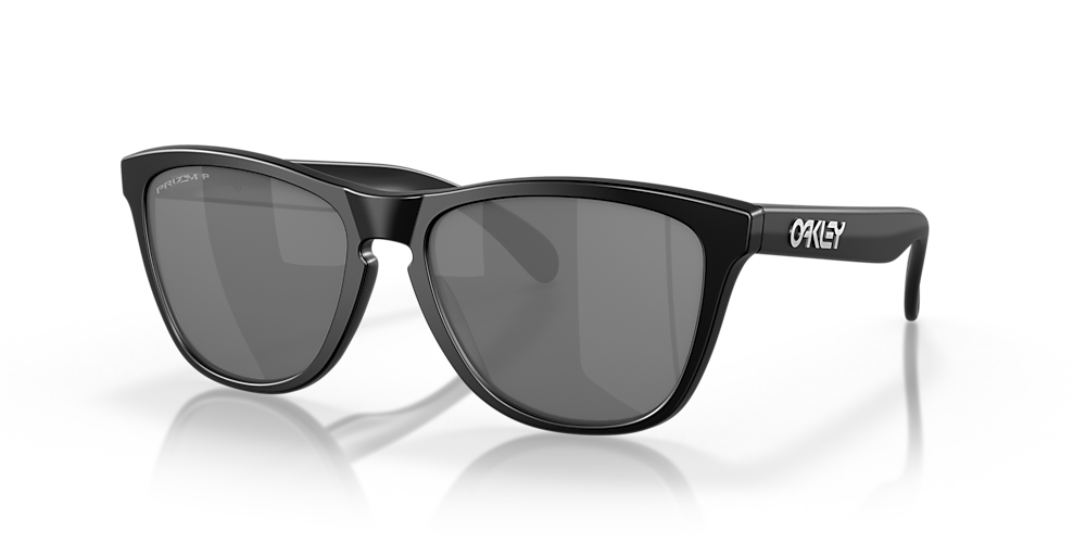 Oakley OO9245 Frogskins™ (Low Bridge Fit) 54 Prizm Black Polarized u0026 Matte  Black Polarized Sunglasses | Sunglass Hut USA