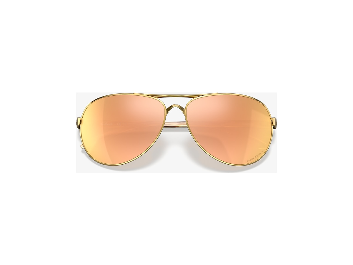 Oakley OO4079 Feedback 59 Prizm Rose Gold Polarized & Polished Gold  Polarized Sunglasses | Sunglass Hut USA