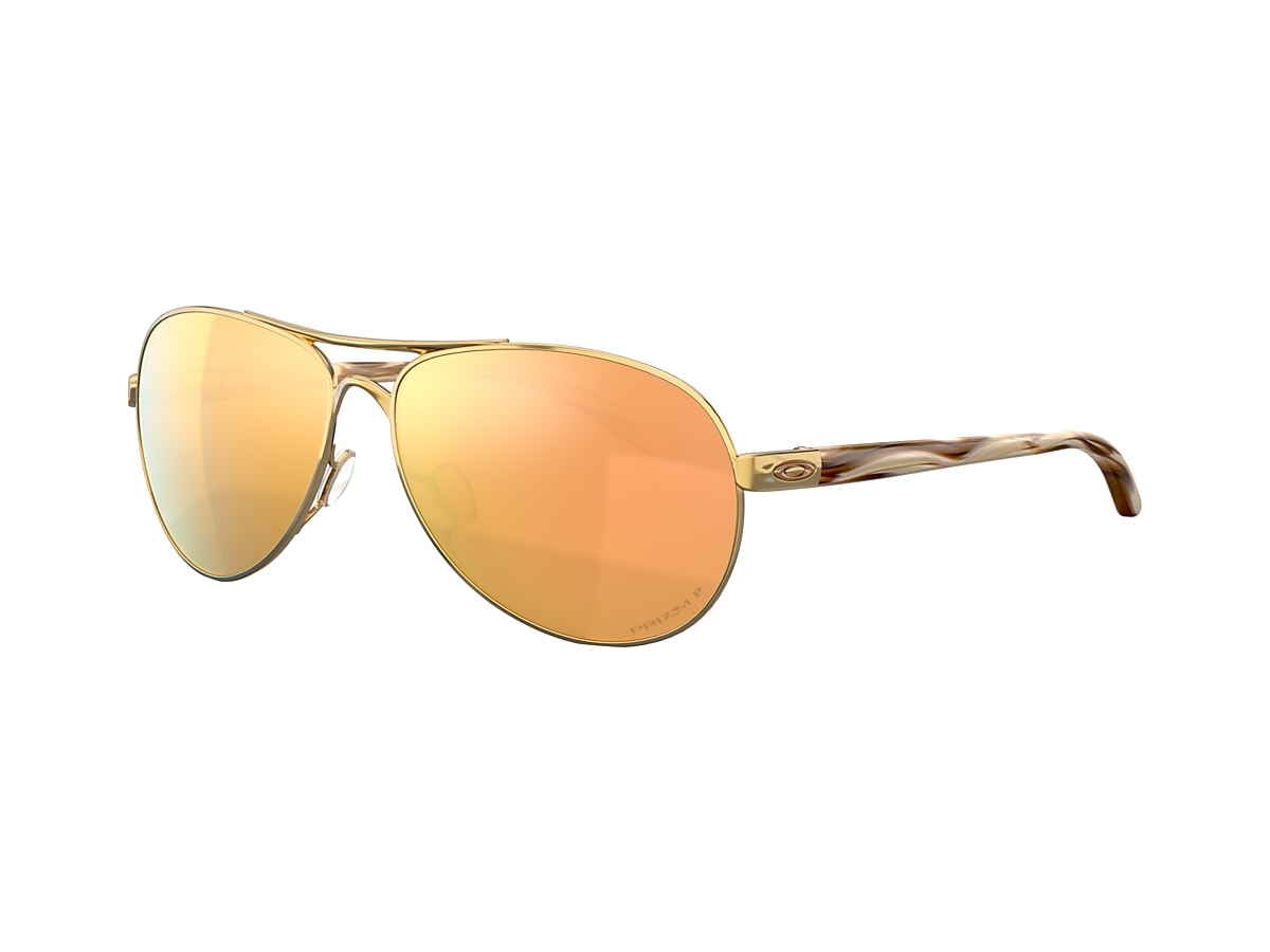 Oakley OO4079 Feedback 59 Prizm Rose Gold Polarized & Polished Gold Polarized  Sunglasses | Sunglass Hut USA