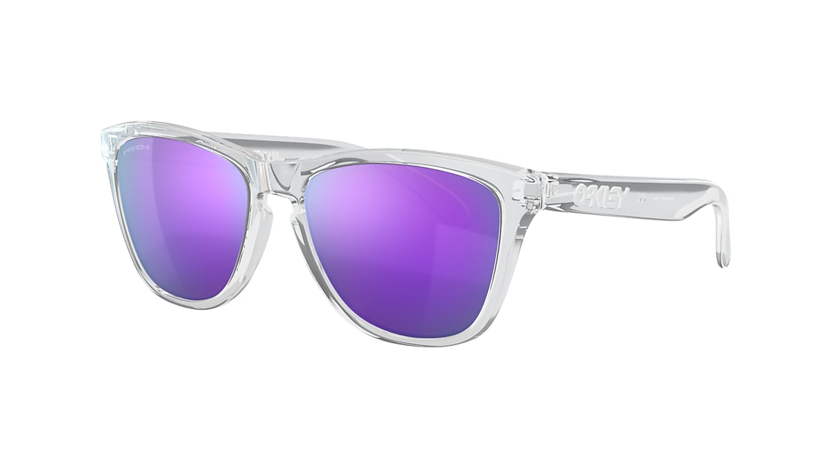 Oakley OO9013 Frogskins™ 55 Prizm Violet & Polished Clear Sunglasses | Sunglass USA