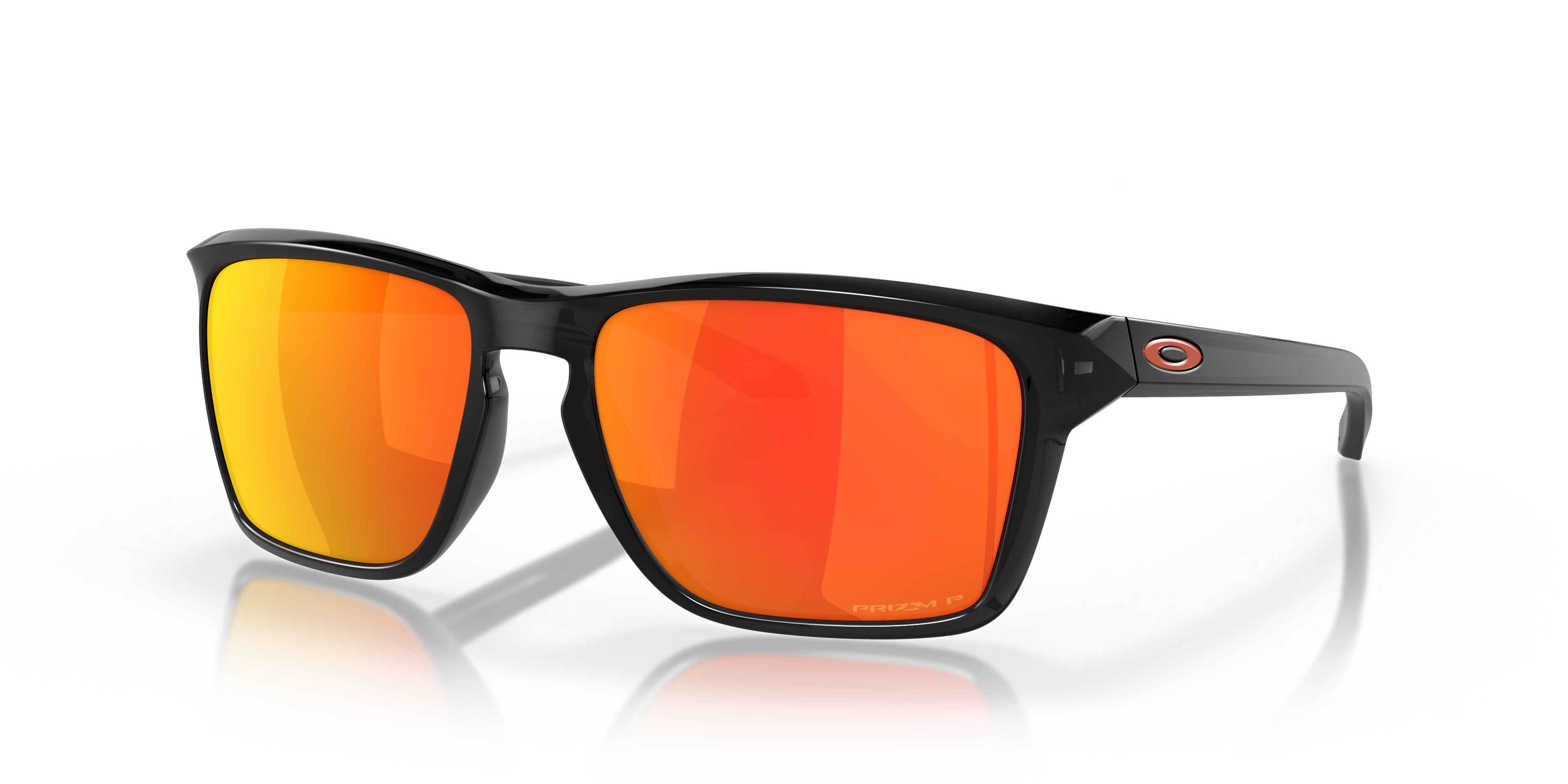 orange and black oakley sunglasses