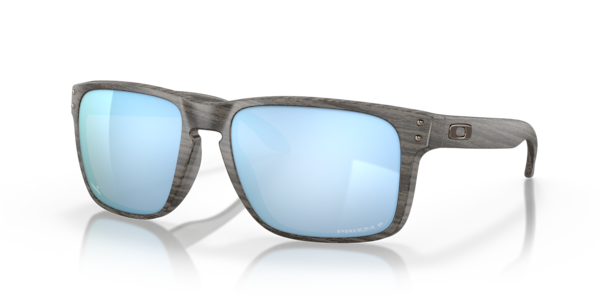 Óculos de sol Oakley Holbrook XL, formato quadrado, armação em o-matter cinza, lente azul
