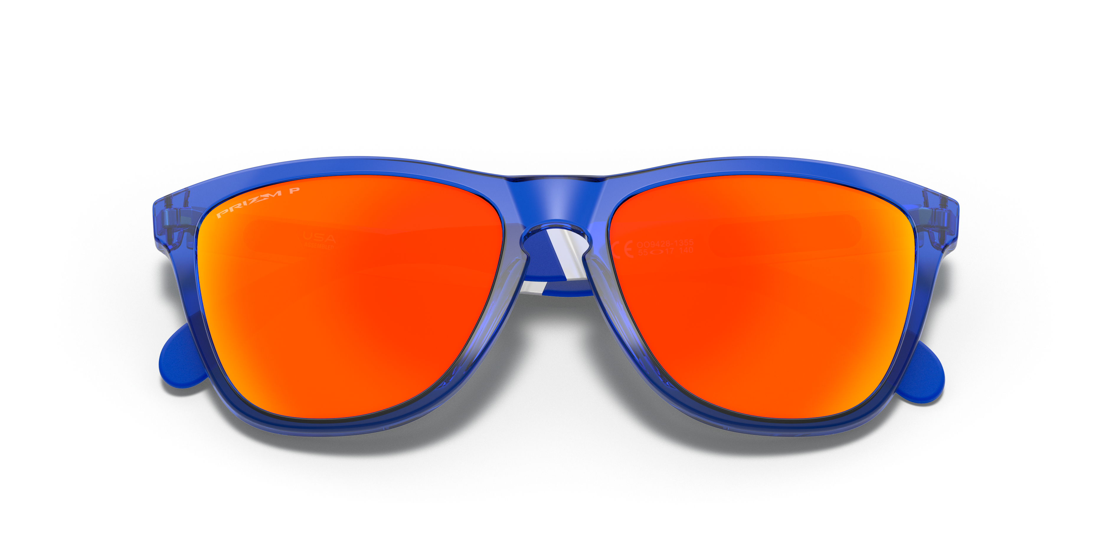 blue and orange oakley sunglasses