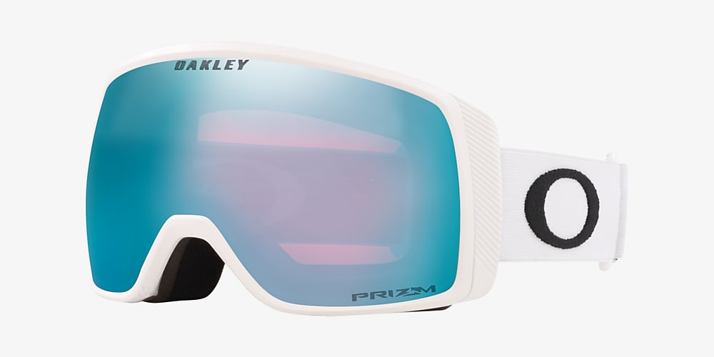 Oakley OO7106 Flight Tracker S Snow Goggles Prizm Snow Sapphire Iridium u0026  Matte White Sunglasses | Sunglass Hut Canada