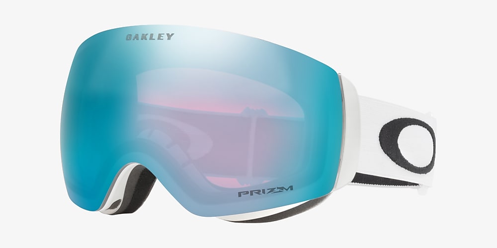 Oakley Flight Deck™ M Snow Goggles Prizm Snow Sapphire Iridium & Matte White Sunglasses | Sunglass Hut USA