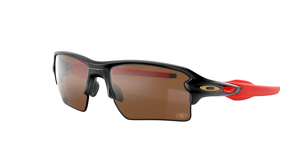 Oakley San Francisco 49ers Flak® 2.0 XL Brown & Matte Black Sunglasses ...