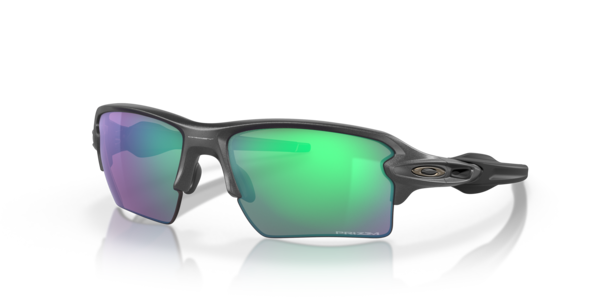 Óculos de sol Oakley Flak 2.0 XL OO9188, formato retangular, armação em o-matter cor aço (steel), lente prizm road jade