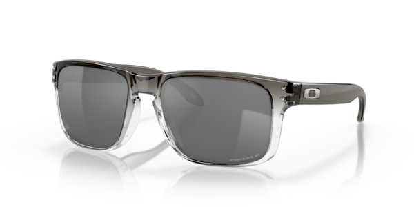 Óculos de sol Oakley Holbrook OO9102, formato quadrado, armação em o-matter degradê escuro (dark ink fade), lente prizm preta polarizada
