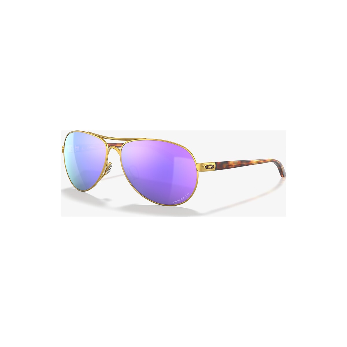 Oakley OO4079 Feedback 59 Prizm Violet Polarized & Satin Gold Polarized  Sunglasses | Sunglass Hut USA