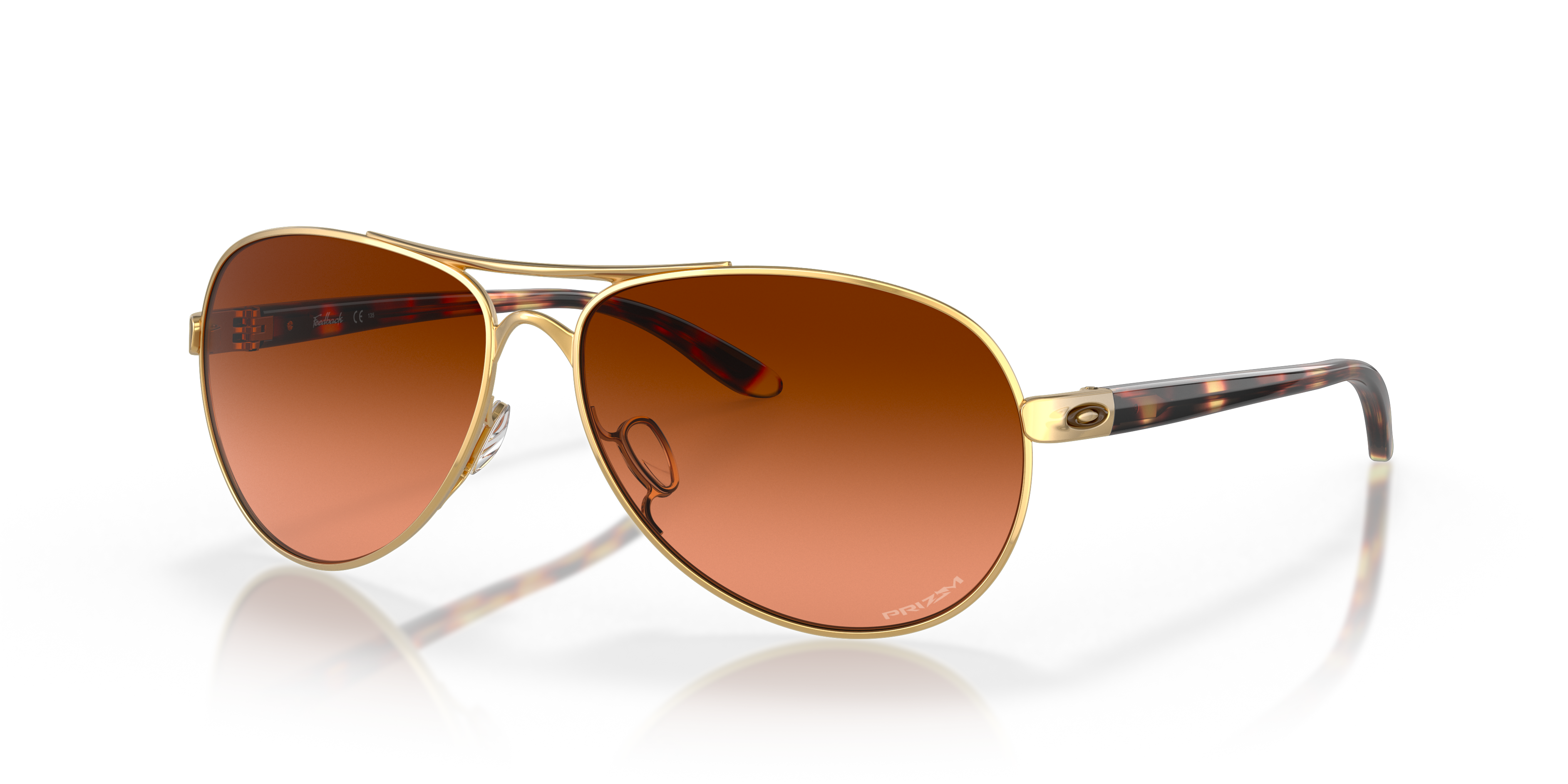 Oakley Feedback Prizm Brown Gradient Aviator Ladies Sunglasses OO4079  407946 59 - Walmart.com