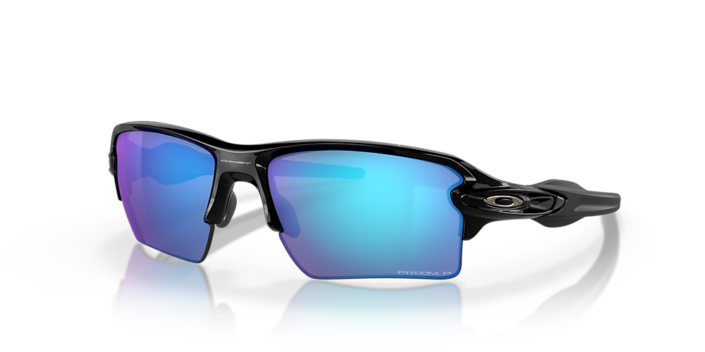 Oakley OO9188 Flak®  XL 59 Prizm Sapphire Polarized & Polished Black  Polarized Sunglasses | Sunglass Hut USA