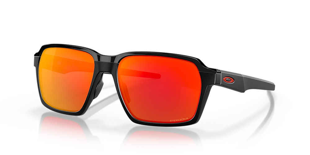 Oakley OO4143 Parlay 58 Prizm Ruby & Matte Black Sunglasses 