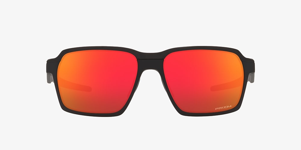 Oakley OO4143 Parlay 58 Prizm Ruby & Matte Black Sunglasses | Sunglass Hut  USA