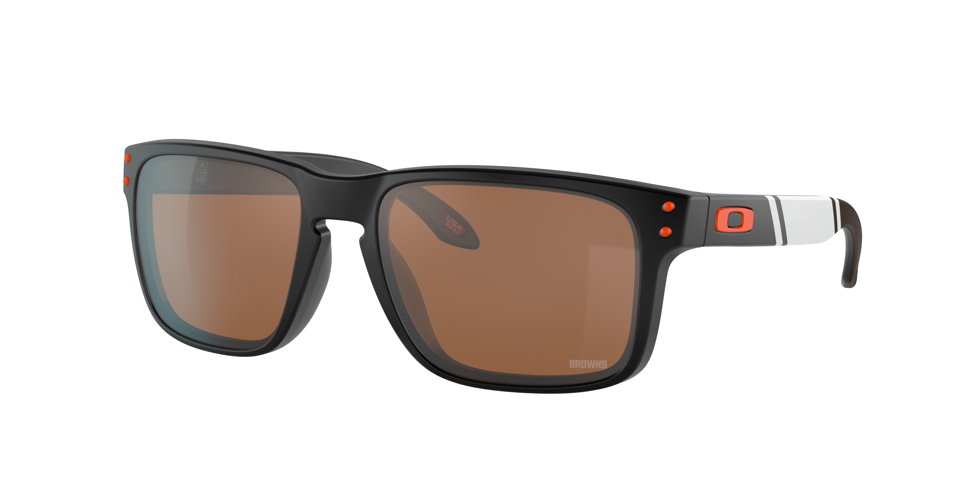 Shop Oakley Man Sunglass Oo9102 Cleveland Browns Holbrook™ In Prizm Tungsten