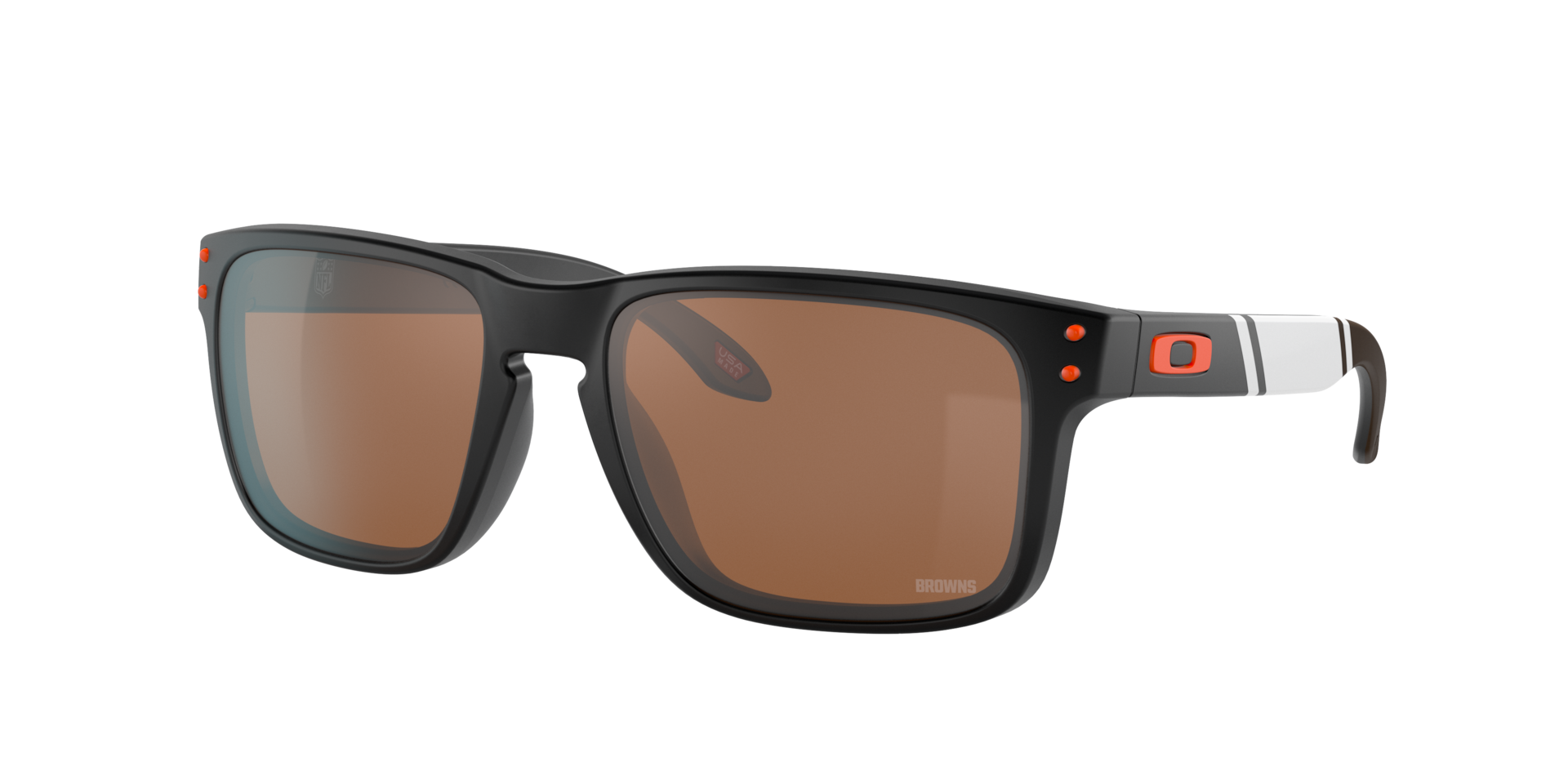 Oakley Man Sunglass OO9102 Cleveland Browns Holbrook™ - Frame color: Matte Black, Lens color: Prizm Tungsten