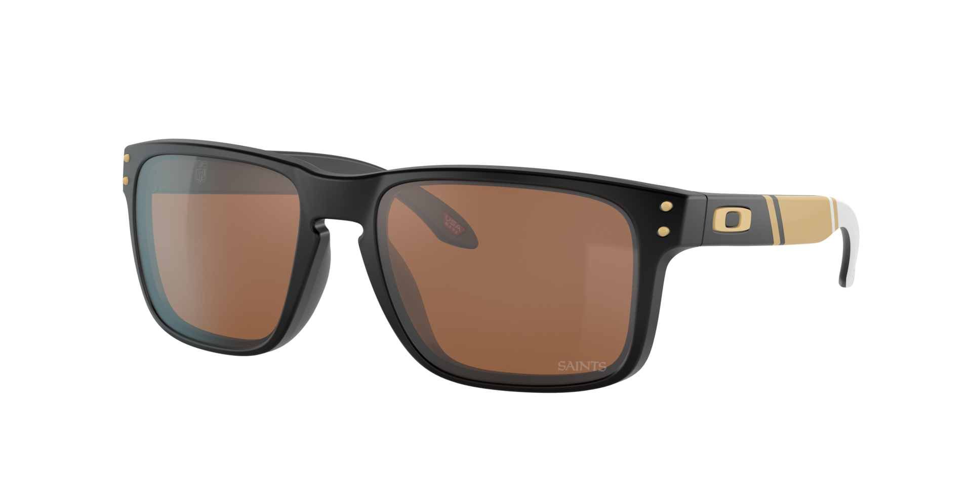 Oakley Man Sunglass OO9102 New Orleans Saints Holbrook™ - Frame color: Matte Black, Lens color: Prizm Tungsten