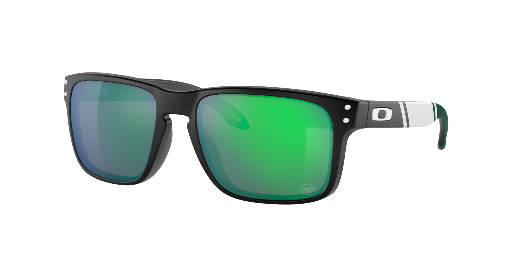 Oakley Man Sunglass OO9102 New York Jets Holbrook™ - Frame color: Matte Black, Lens color: Prizm Jade