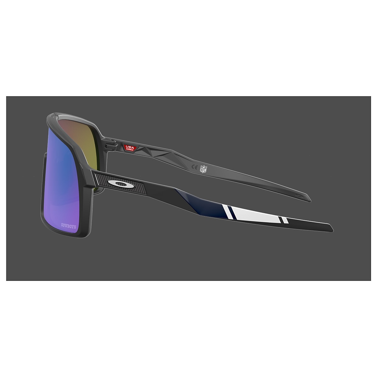 Dallas Cowboys Sutro Prizm Sapphire Lenses, Matte Black Frame Sunglasses