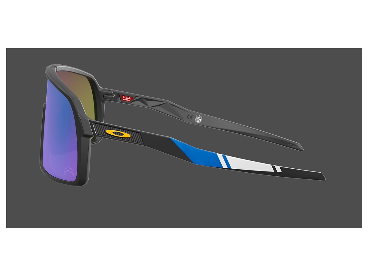 OAKLEY OO9406 Los Angeles Chargers Sutro Matte Black - Unisex Sunglasses,  Prizm Sapphire Lens