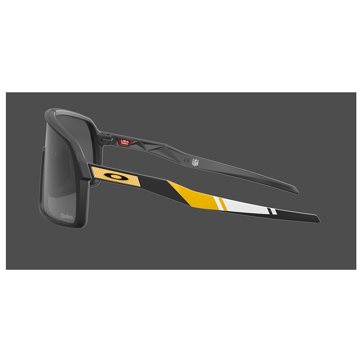 Pittsburgh Steelers Sutro Prizm Black Lenses, Matte Black Frame Sunglasses