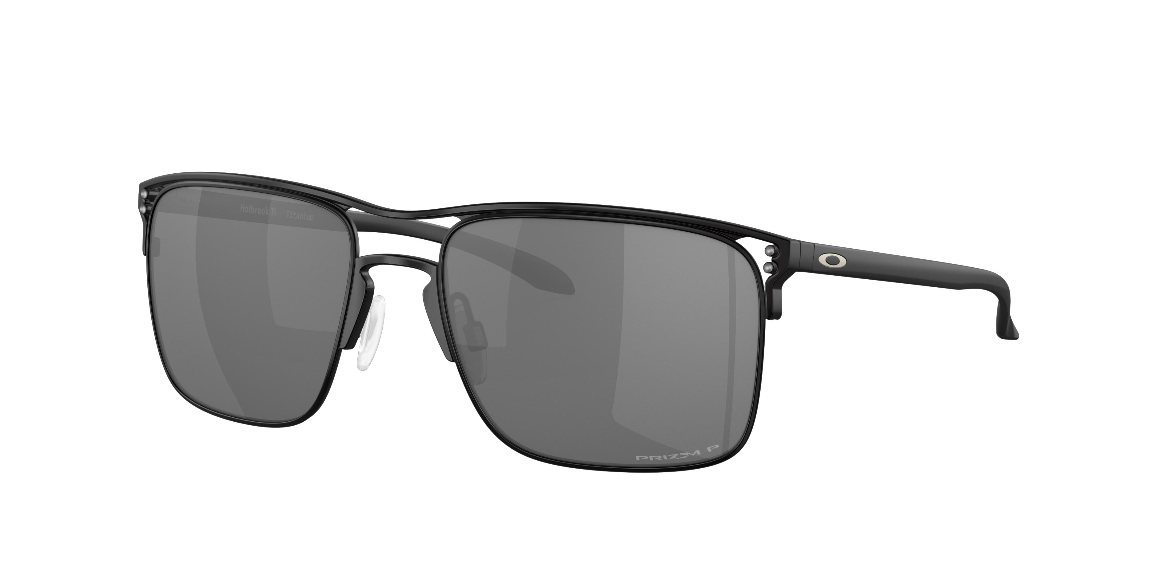 Shop Oakley Man Sunglasses Oo6048 Holbrook™ Ti In Prizm Black Polarized