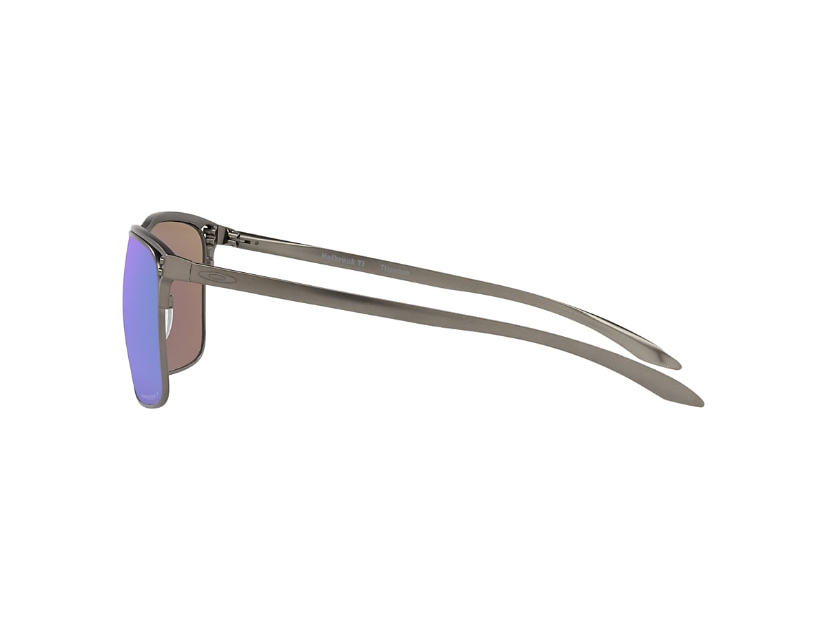 OAKLEY OO6048 Holbrook TI Matte Gunmetal - Men Sunglasses, Prizm Sapphire  Polarized Lens