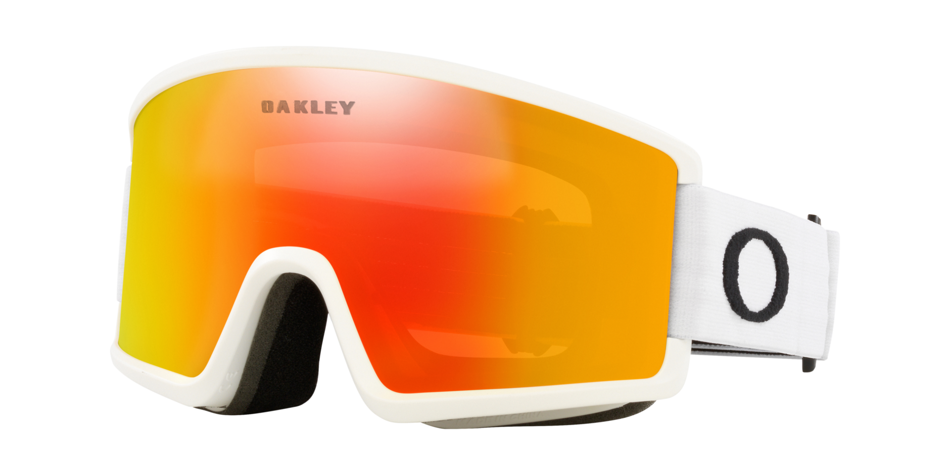Oakley Man Sunglass OO7120 Target Line L Snow Goggles -  Frame color: Matte White, Lens color: Fire Iridium
