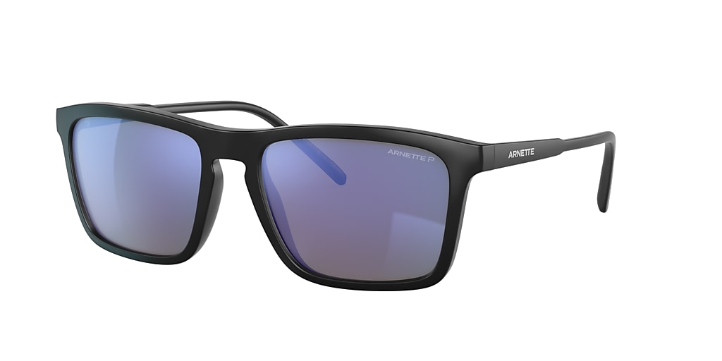 Arnette AN4283 Shyguy 56 Polarized Dark Grey Mirror Water & Matte Black ...