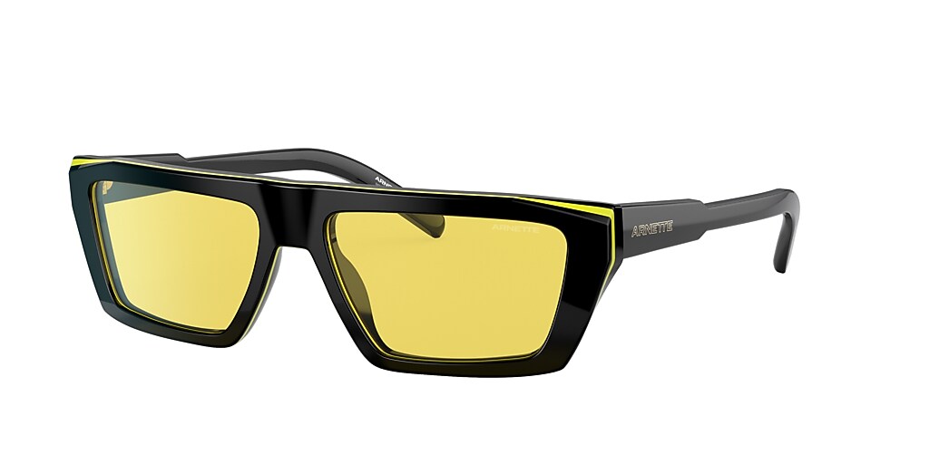 AN4281 Woobat 56 Yellow & Black yellow Sunglasses Sunglass