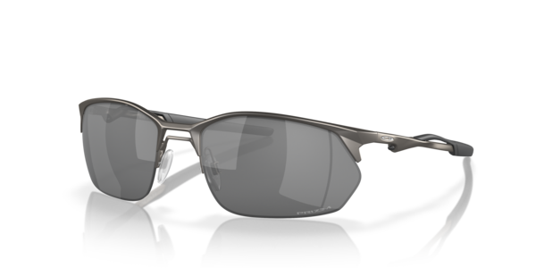 Óculos de sol Oakley Wire Tap 2.0 OO4145, formato retangular, armação em metal c-5 cinza metálico fosco, lente prizm preta