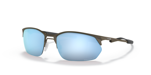 Óculos de sol Oakley Wire Tap 2.0 OO4145, formato retangular, armação em metal c-5 chumbo acetinado, lente prizm água profunda polarizada