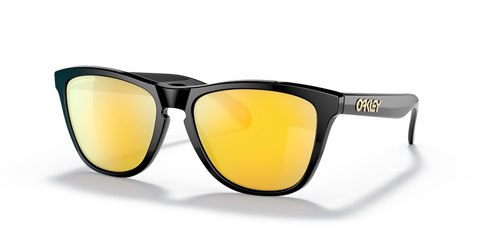 Oakley OO9245 Frogskins™ Fit) 54 Prizm 24K Polarized & Polished Black Polarized Sunglasses | Hut USA