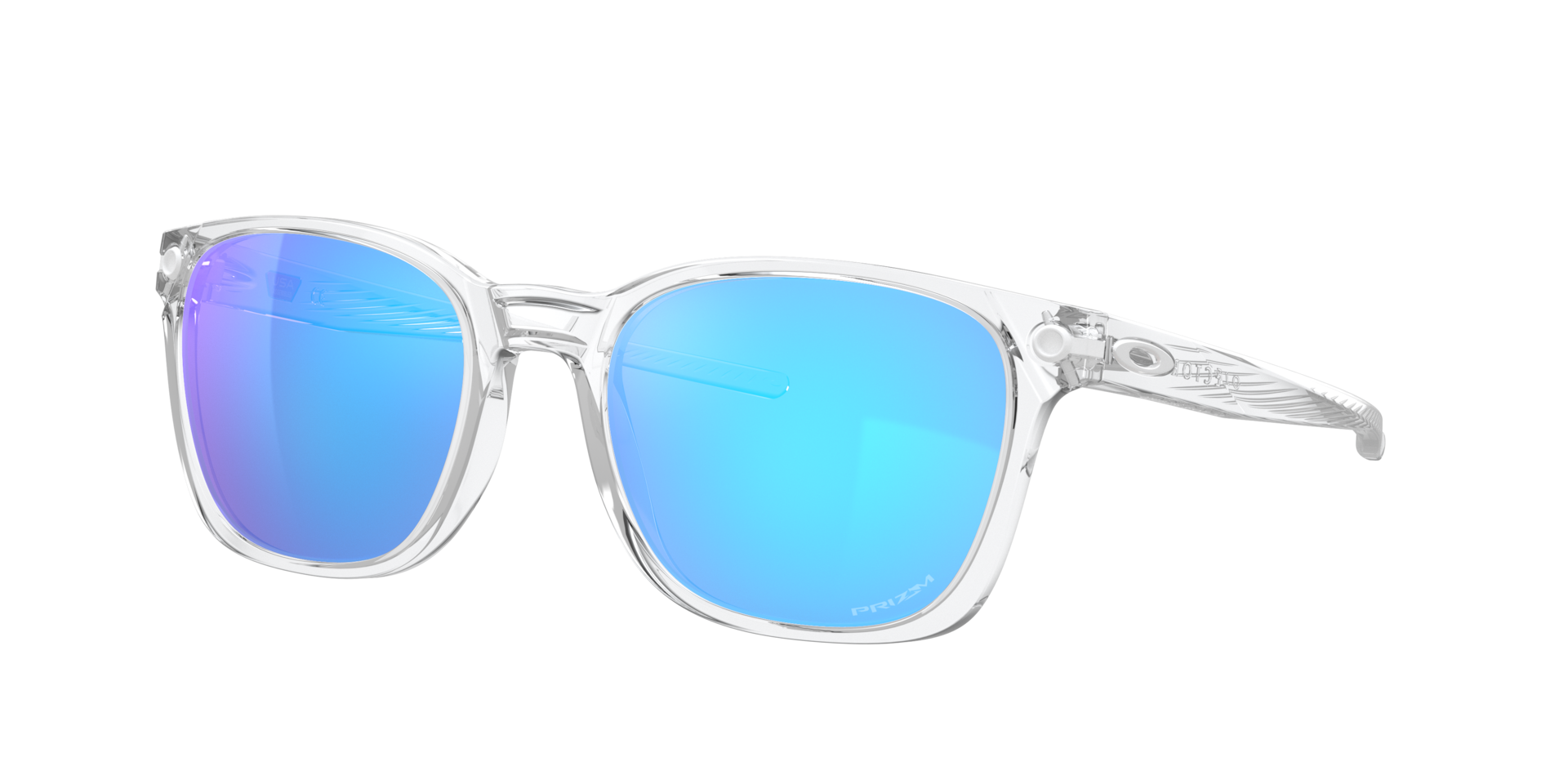 Oakley Man Sunglass OO9018 Ojector -  Frame color: Polished Clear, Lens color: Prizm Sapphire