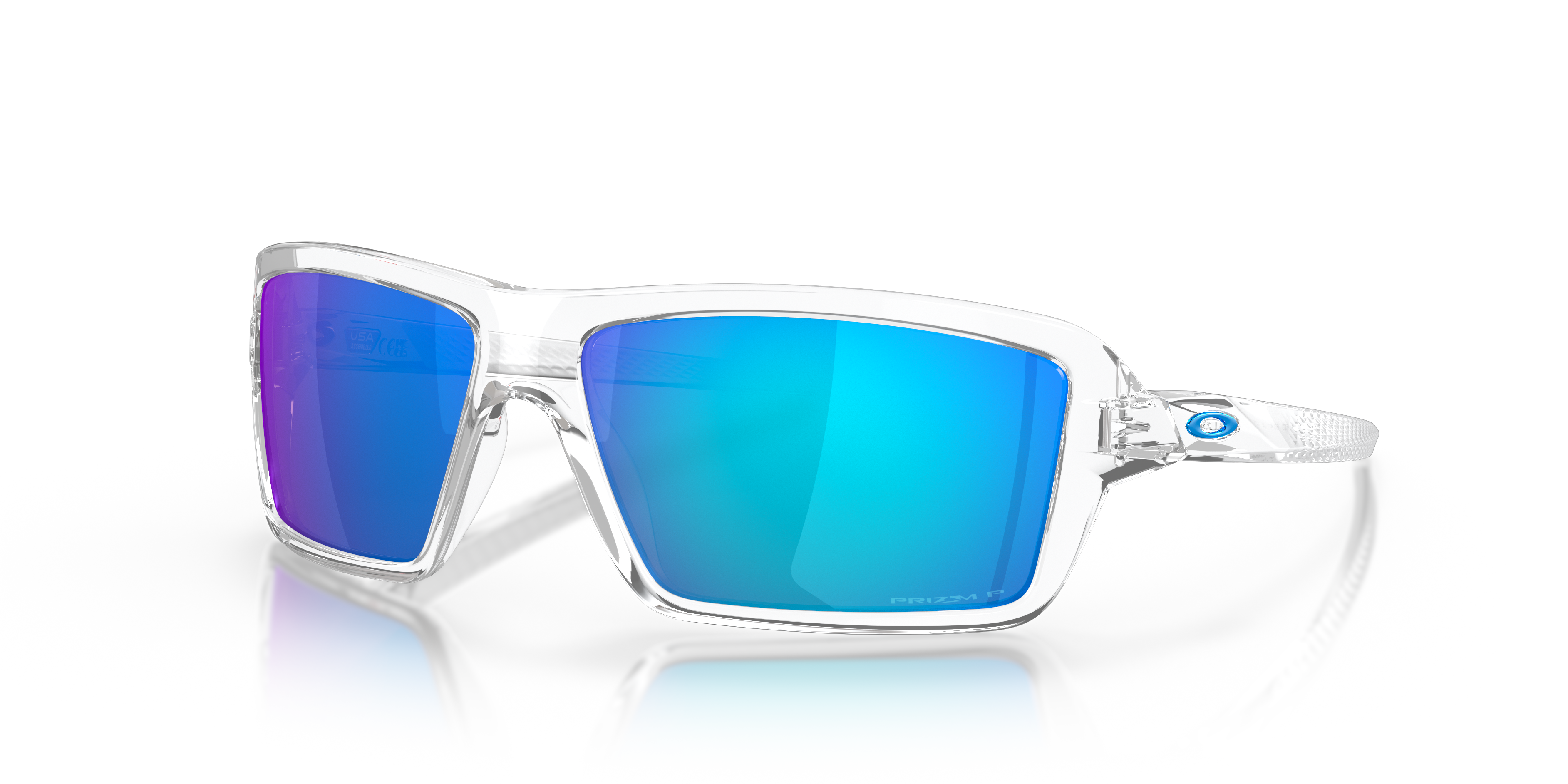 VELAR Ice Blue Mirror Lens with White and Blue Frame - Safety Supplies  Unlimited