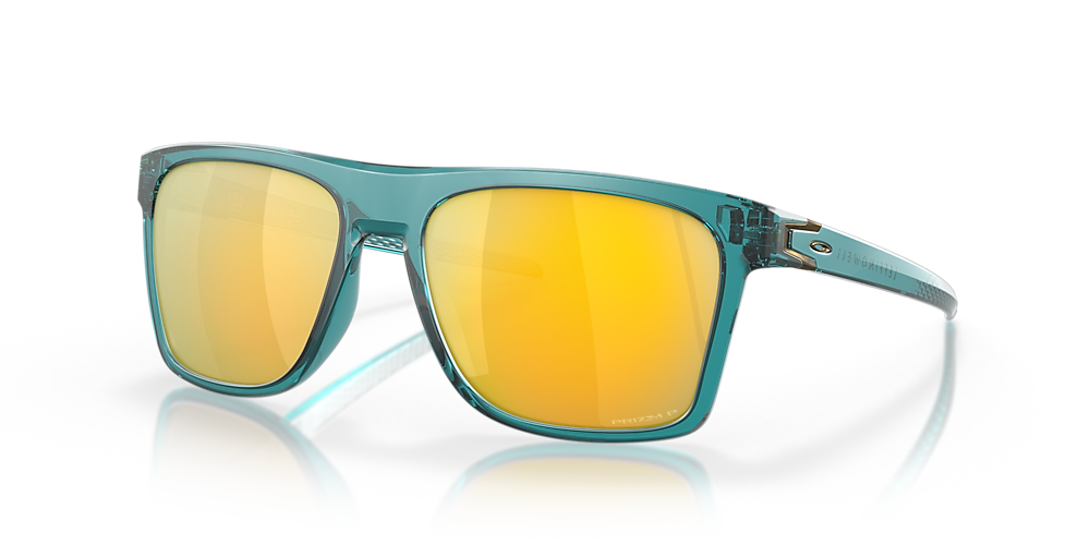 Oakley OO9100 Leffingwell 57 Prizm 24K Polarized & Matte Artic Surf Polarized Sunglasses Sunglass Hut
