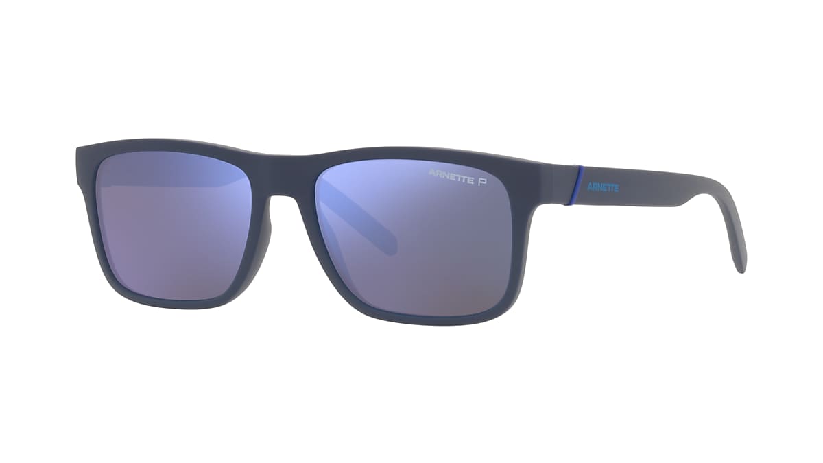 ARNETTE AN4298 Bandra Matte Navy Blue - Man Sunglasses, Dark Grey Mirror  Water Polarized Lens