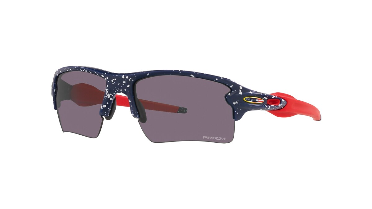 OAKLEY OO9188 Standard Issue Flak 2.0 XL USA Veterans Collection Navy  Splatter - Unisex Sunglasses, Prizm Grey Lens