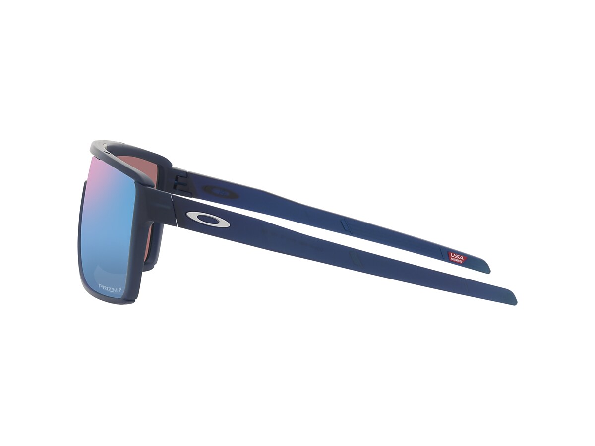 OAKLEY OO9147 Castel Matte Translucent Blue - Man Sunglasses, Prizm Deep  Water Polarized Lens