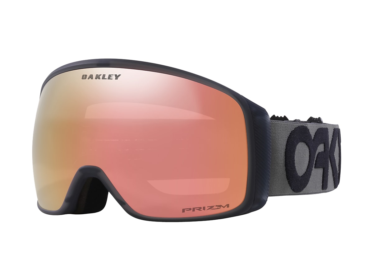 OAKLEY OO7104 Flight Tracker L Snow Goggles Matte Forged Iron - Unisex  Sunglasses, Prizm Rose Gold Iridium Lens