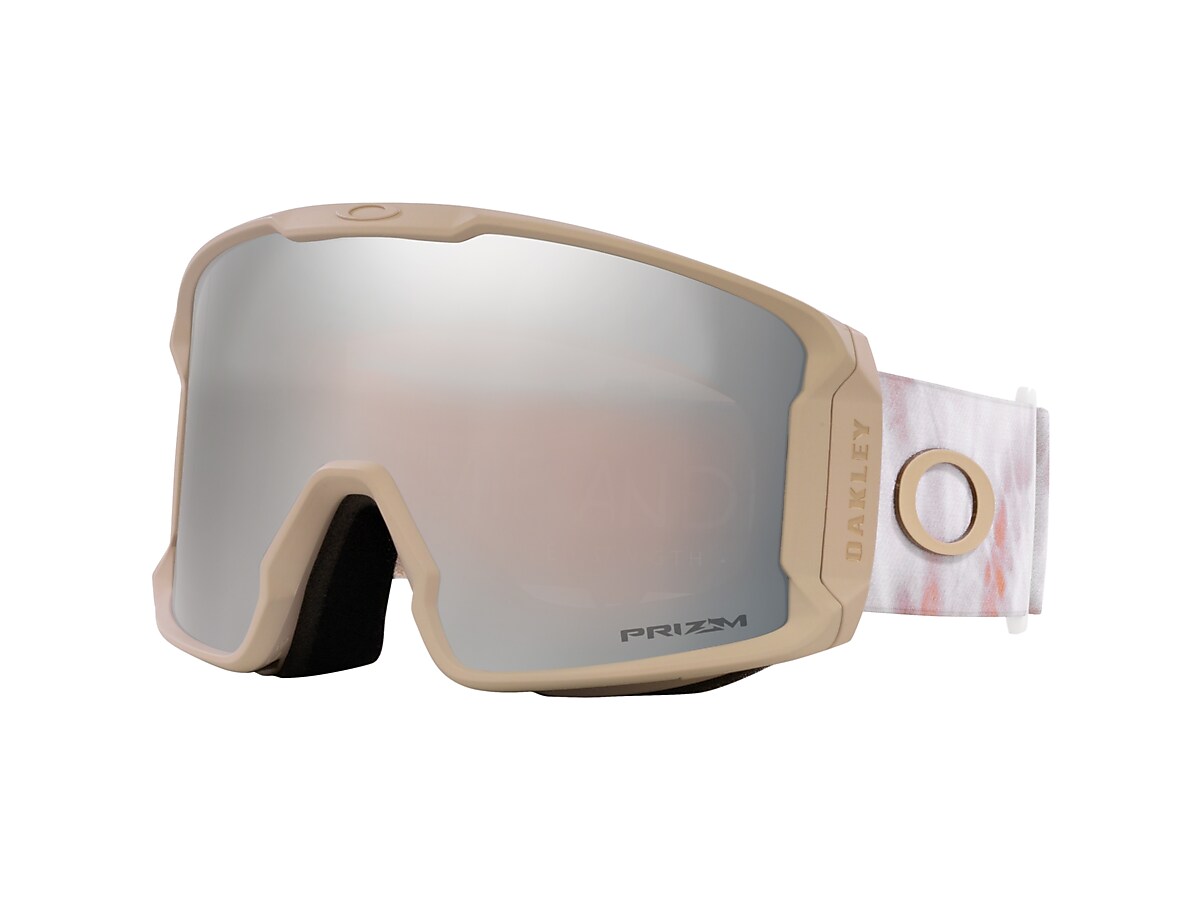 OAKLEY OO7070 Line Miner L Jamie Anderson Signature Series Snow Goggles  Hummus Tie Dye - Unisex Sunglasses, Prizm Snow Black Iridium Lens