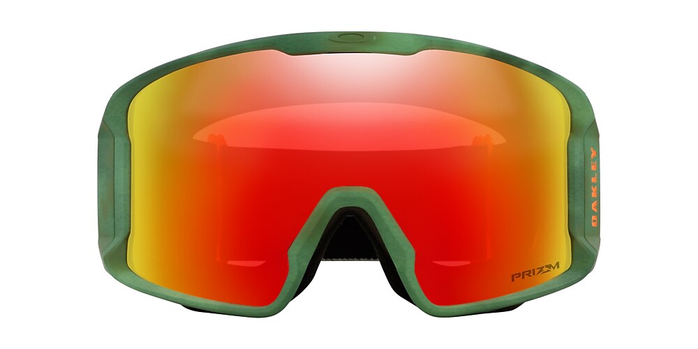 OAKLEY OO7070 Line Miner L Stale Sandbech Signature Series Snow Goggles  Dark Brush Fog - Unisex Sunglasses, Prizm Snow Torch Iridium Lens