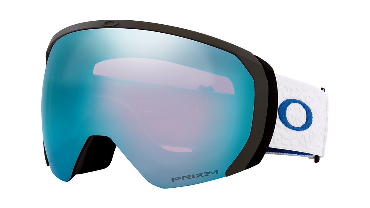 OAKLEY OO7110 Flight Path L Aleksander Kilde Signature Series Snow Goggles  White - Unisex Sunglasses, Prizm Snow Sapphire Iridium Lens