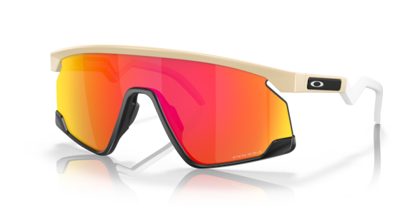 Óculos de sol Oakley BXTR OO9280, formato máscara, armação em o-matter (bio-matter) bege deserto fosco, lente prizm rubi