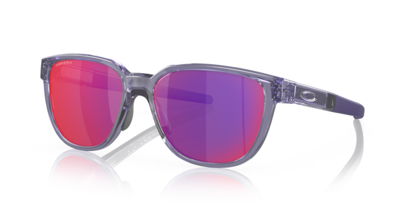 Óculos de sol Oakley Actuator, formato retangular, armação em o-matter lilás transparente, lente prizm road