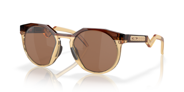 Óculos de sol Oakley HSTN, formato quadrado, armação em o-matter marrom, lente marrom