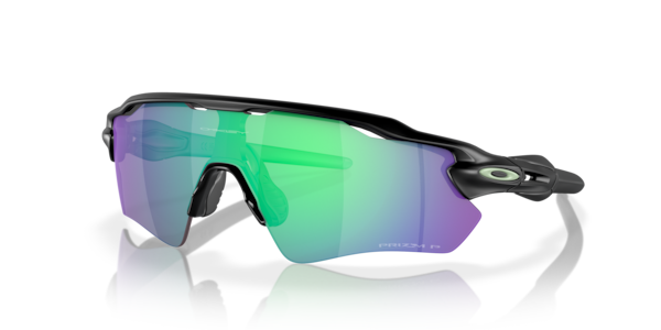 Óculos de sol Oakley Radar EV Path, formato máscara, armação em o-matter preto, lente verde