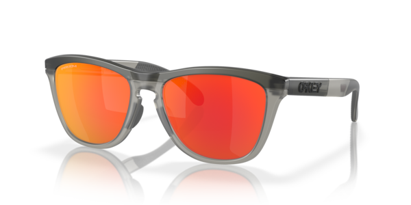 Óculos de sol Oakley Frogskins Range, formato quadrado, armação em o-matter cinza, lente laranja