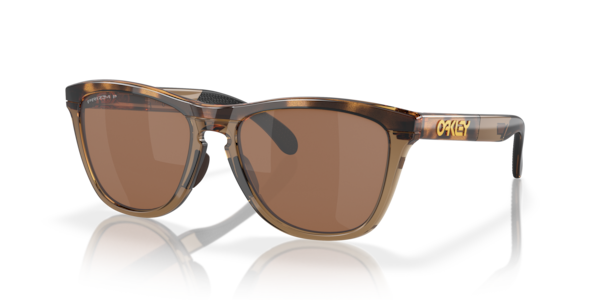 Óculos de sol Oakley Frogskins Range, formato quadrado, armação em o-matter marrom, lente marrom